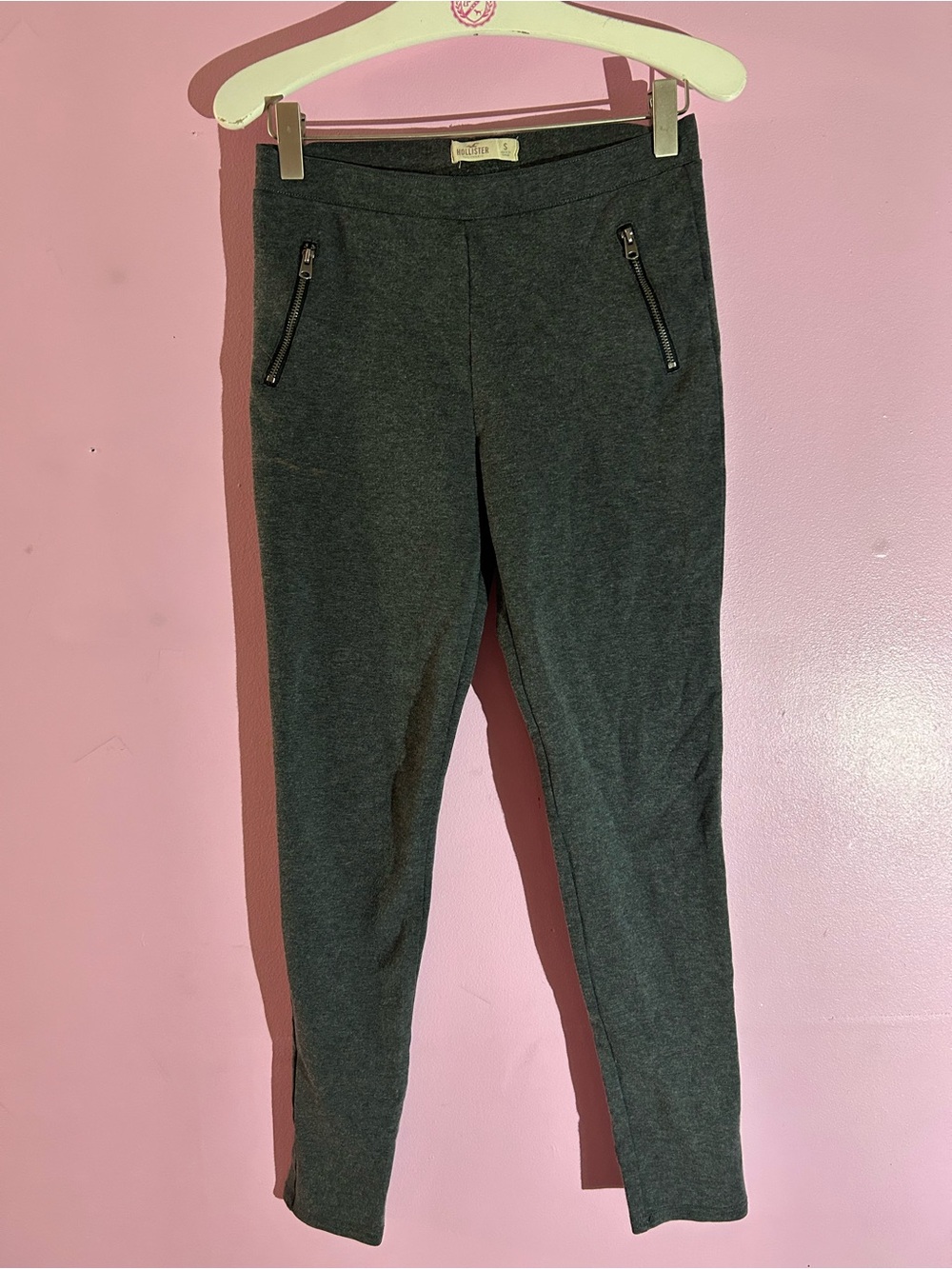Hollister Dark Gray Girls' Zipper Pocket Leggings